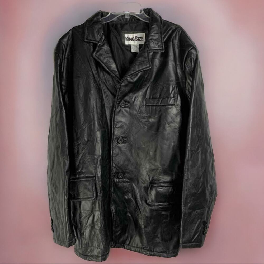 KING SIZE NWT MENS AUTHENTIC LEATHER SIZE 2XLT JACKET COAT
